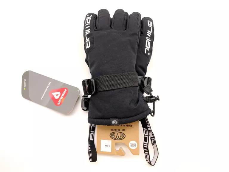 ANIMAL WOMENS BLACK FLOW SKI GLOVE MWF61298/02 M