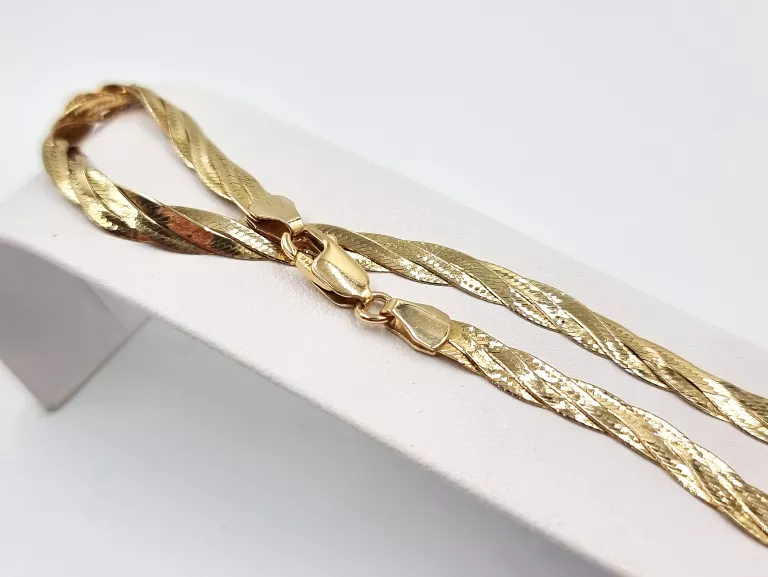 ZŁOTY ŁAŃCUSZEK SPLOT: ŻMIJKA - 585 46CM 9,50G