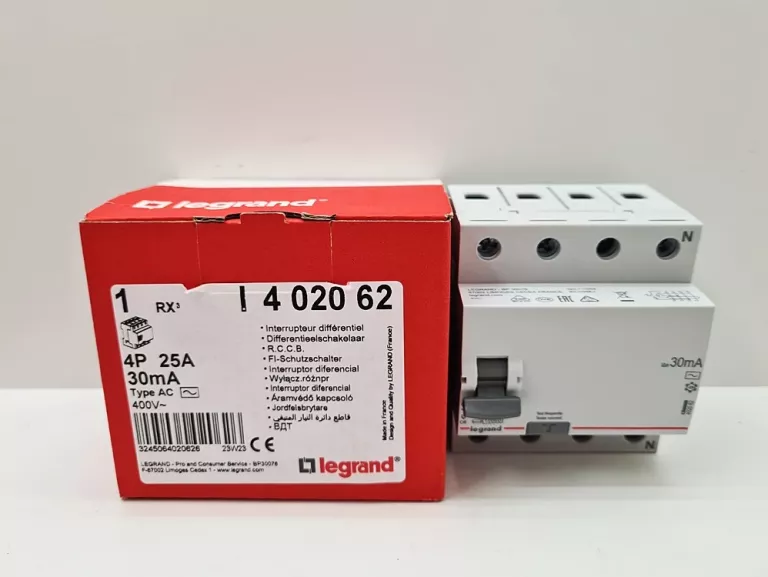 Interrupteur différentiel RX3 4P-40A-30mA Type AC Legrand