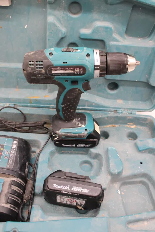 MAKITA DDF453 WALIZKA WKRĘTARKO-WIERTARKA ZESTAW