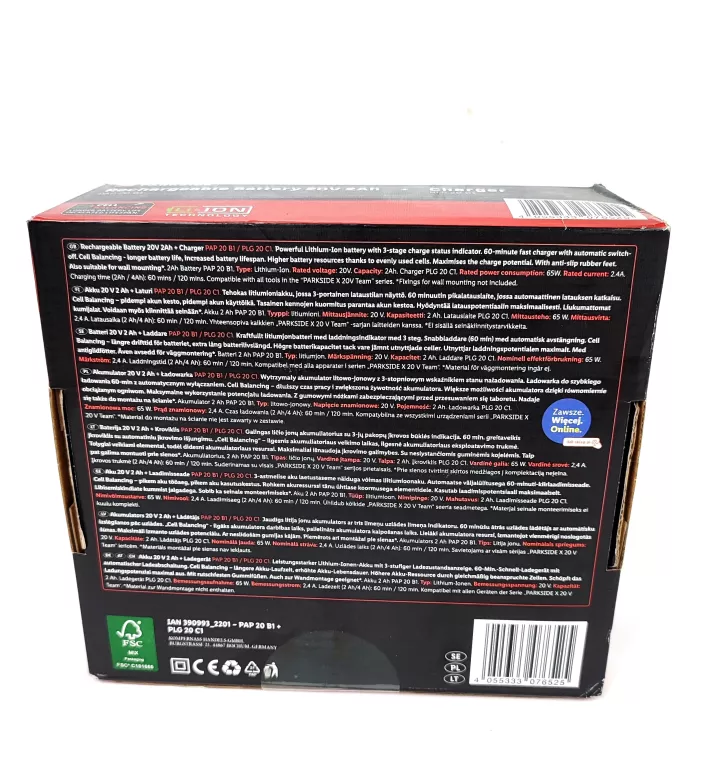 AKUMULATOR PARKSIDE PAP 20 B1 20V 2AH