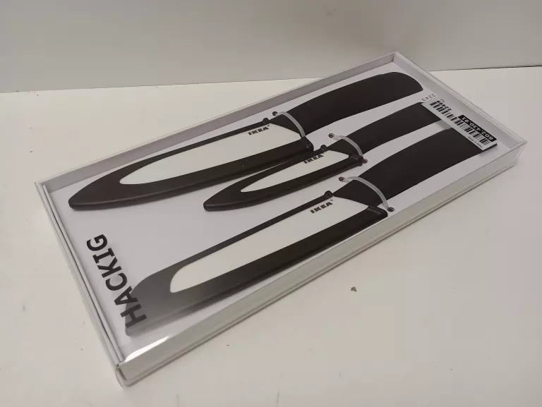 KOMPLET NOŻY W PUDEŁKU IKEA HACKIG 3X