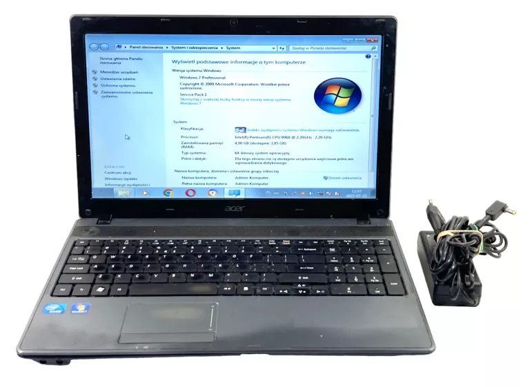 ACER ASPIRE 5349 B960 2X 2,2GHZ /4GB/250GB/WIN7