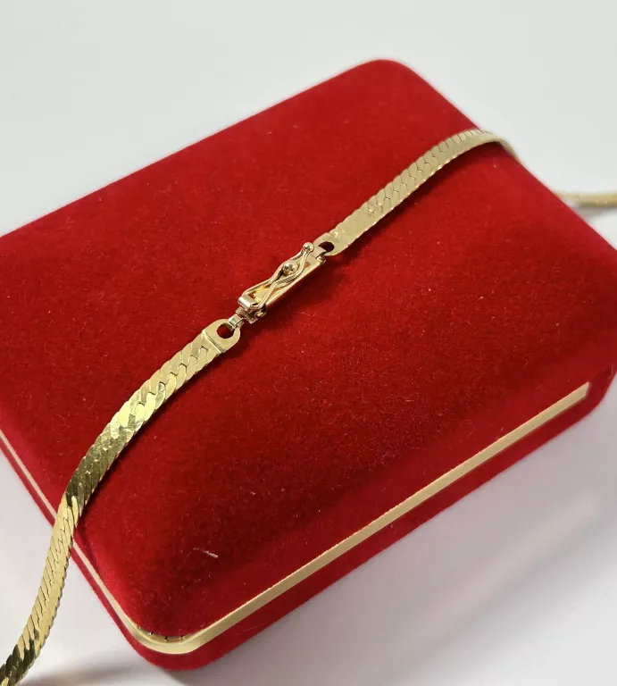 zloty-niezwykly-lancuszek-tasma-59cm-proby-585-stan-uzywany