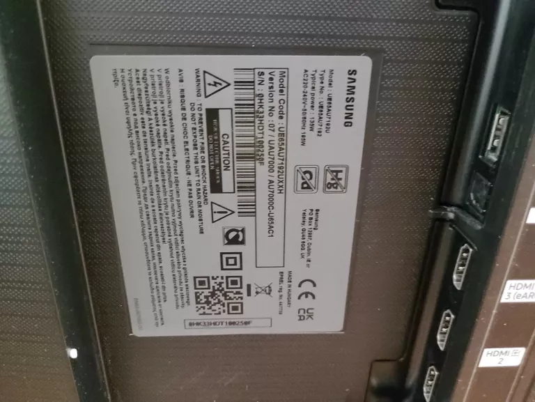 TELEWIZOR LED SAMSUNG UE65AU7192 4K UHD CZARNY
