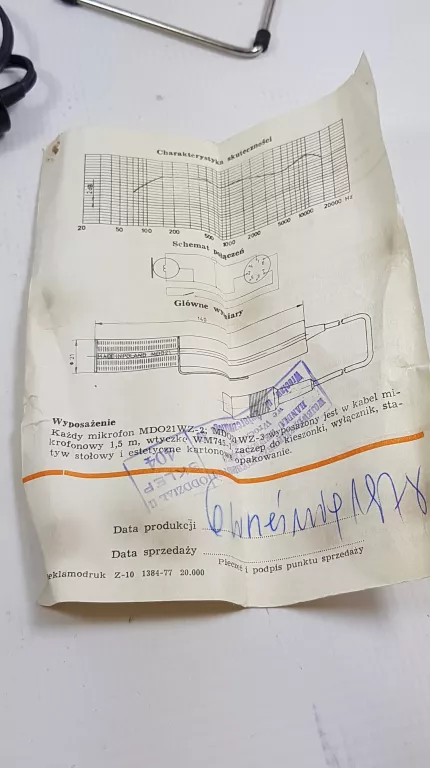 MIKROFON UNITRA TONSIL MDO 21 WZ PRL