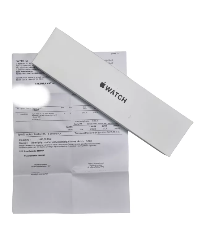 SMARTWATCH APPLE WATCH SE GPS 44MM + GWARANCJA