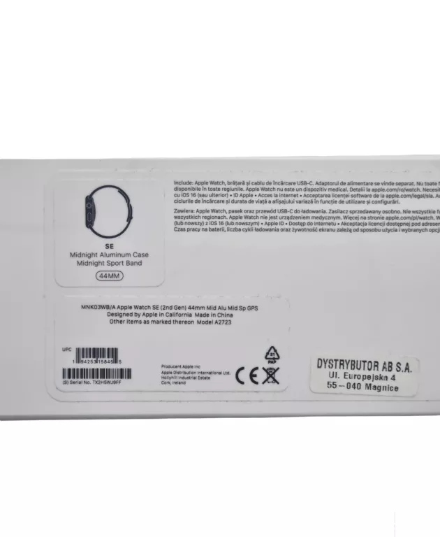 SMARTWATCH APPLE WATCH SE GPS 44MM + GWARANCJA