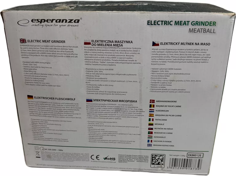 maszynka-do-miesa-esperanza-ekm012e-szara-model-ekm012e