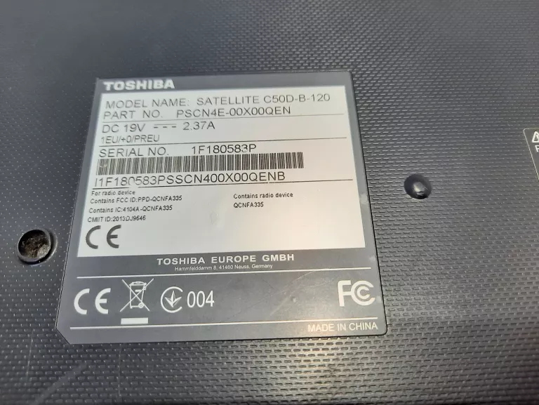 LAPTOP TOSHIBA SATELLITE C50D-B-120