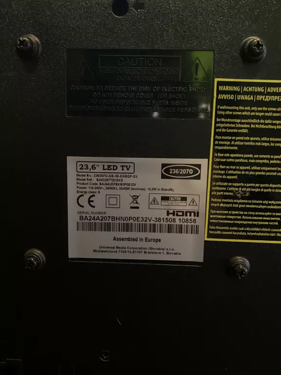 TV BLAUPUNKT BLA-236/207O + PILOT @OKAZJA@