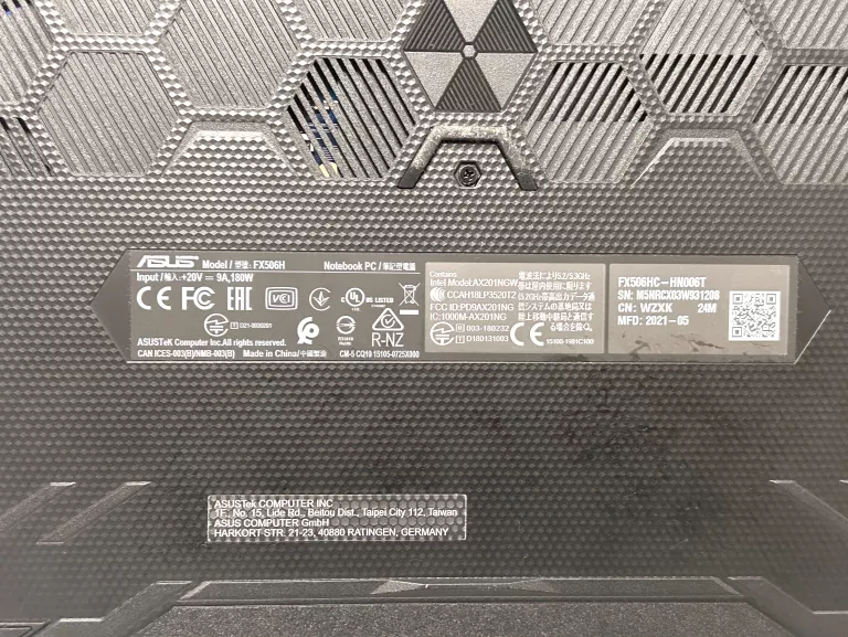 LAPTOP ASUS TUF GAMING F15 I5/16GB/512GB PUD