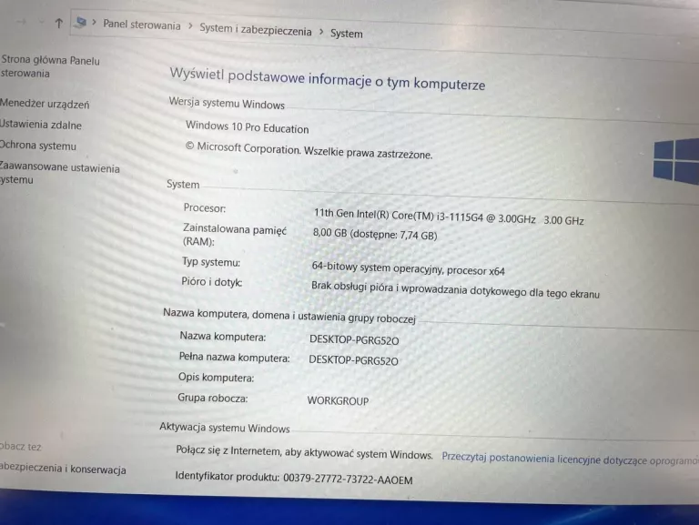 LAPTOP DELL VOSTRO 15 3510 I3-1115G4 8/256 GB