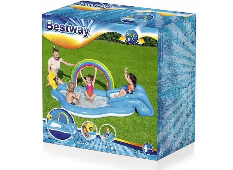 PLAC ZABAW WODNY ZJEŻDŻALNIA BASEN BESTWAY 257 X 145 CM