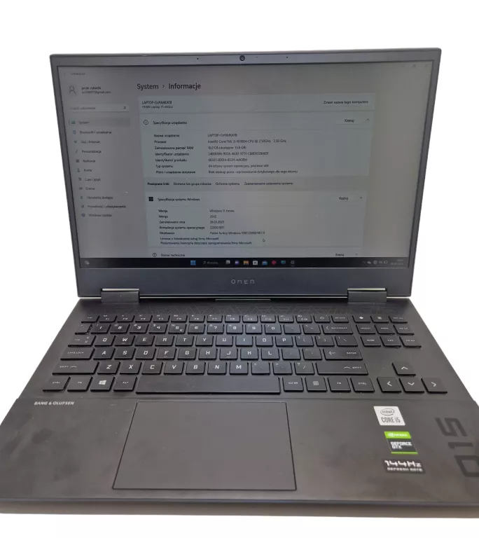 LAPTOP HP OMEN 15-EK0026NW 15,6