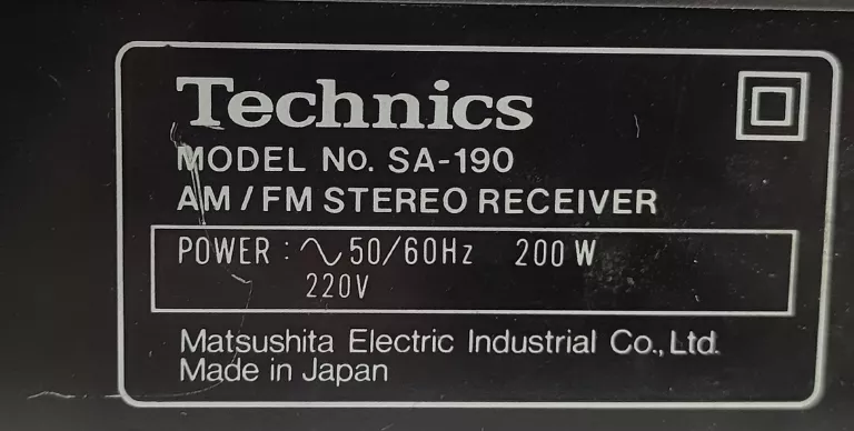 AMPLITUNER STEREO TECHNICS SA-190