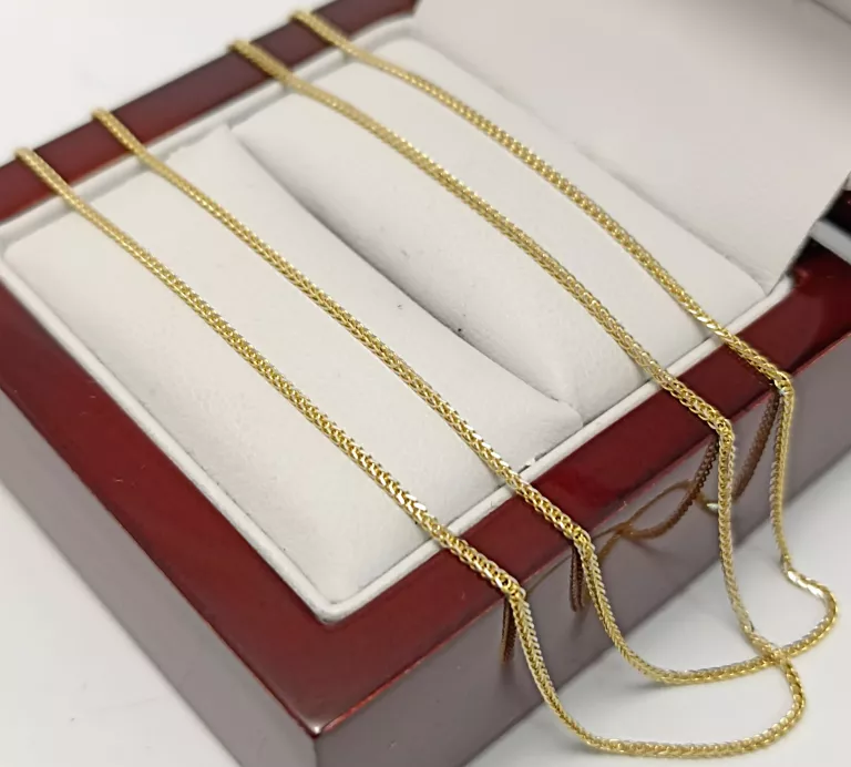 ZŁOTY ŁAŃCUSZEK LISI OGON PR585 1,65G 50 CM