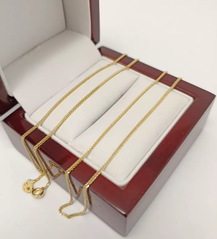 ZŁOTY ŁAŃCUSZEK LISI OGON PR585 1,65G 50 CM