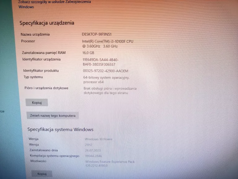 KOMPUTER SENSILO X300 K2 I3//16 RAM/ 500 SSD
