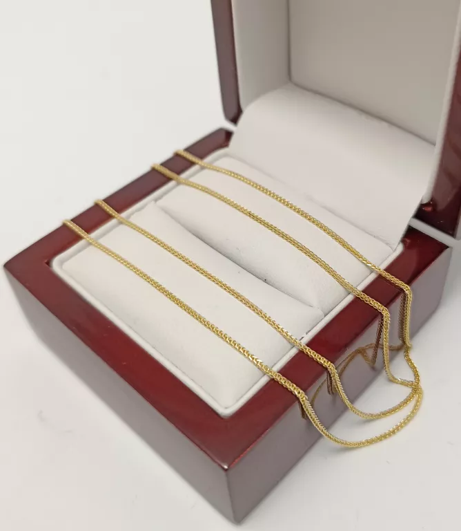 ZŁOTY ŁAŃCUSZEK LISI OGON PR585 1,65G 50 CM