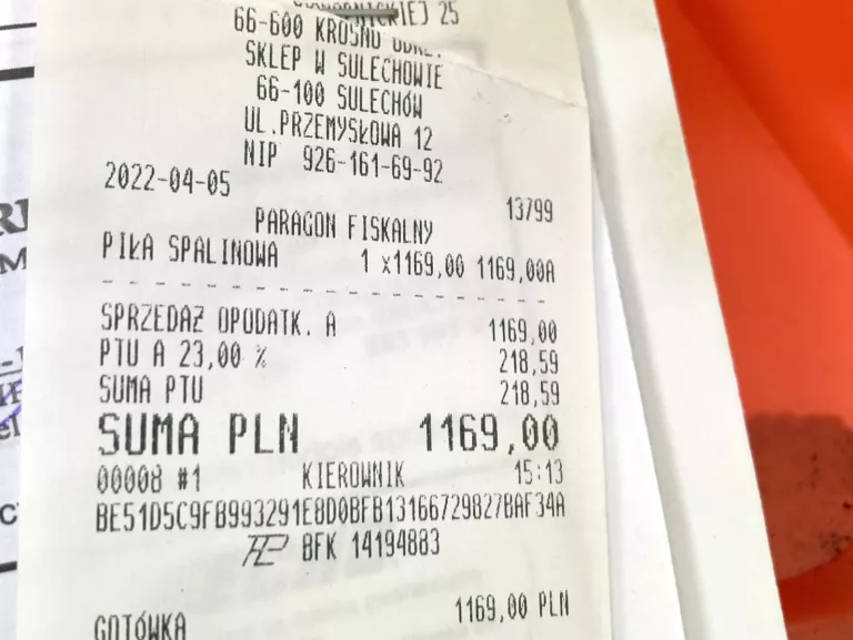PILARKA SPALINOWA ECHO CS352ES 1,8 KM GWARANCJA!!