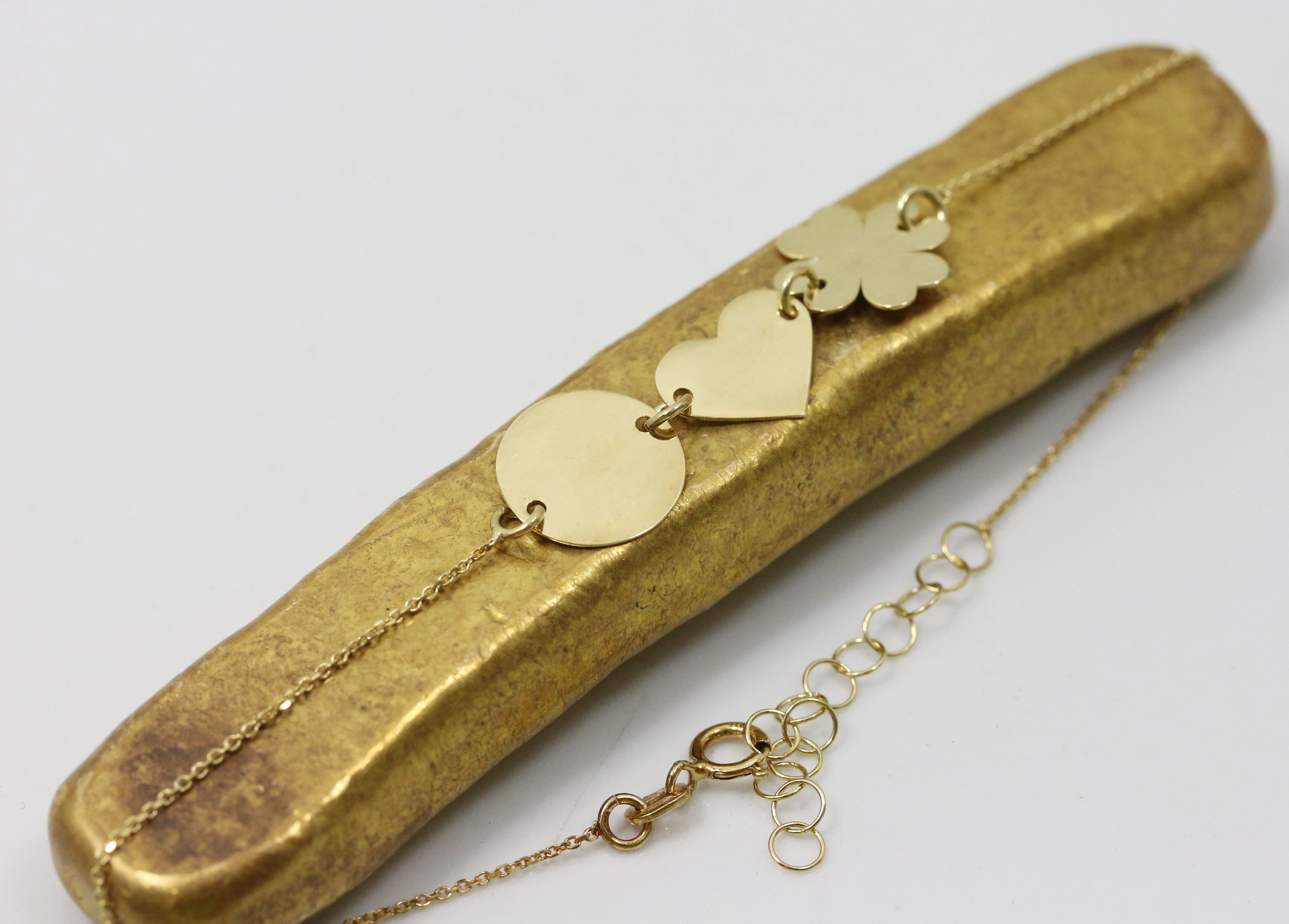 zlota-bransoletka-333-serce-kolo-koniczyna-102gr-marszalkowska-85-warszawa