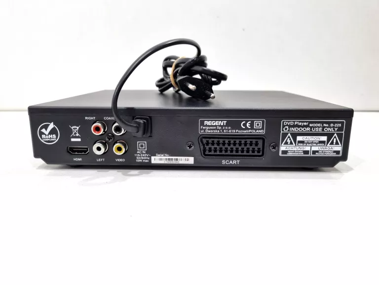 ODTWARZACZ DVD FERGUSON REGENT DVD-225