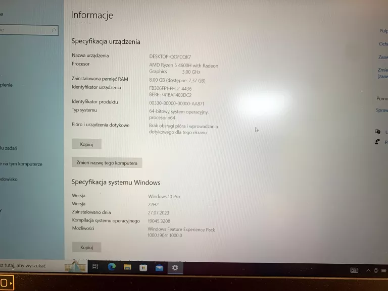 LAPTOP ACER NITRO 5 N20C1 RYZEM 5 8GB/256GB
