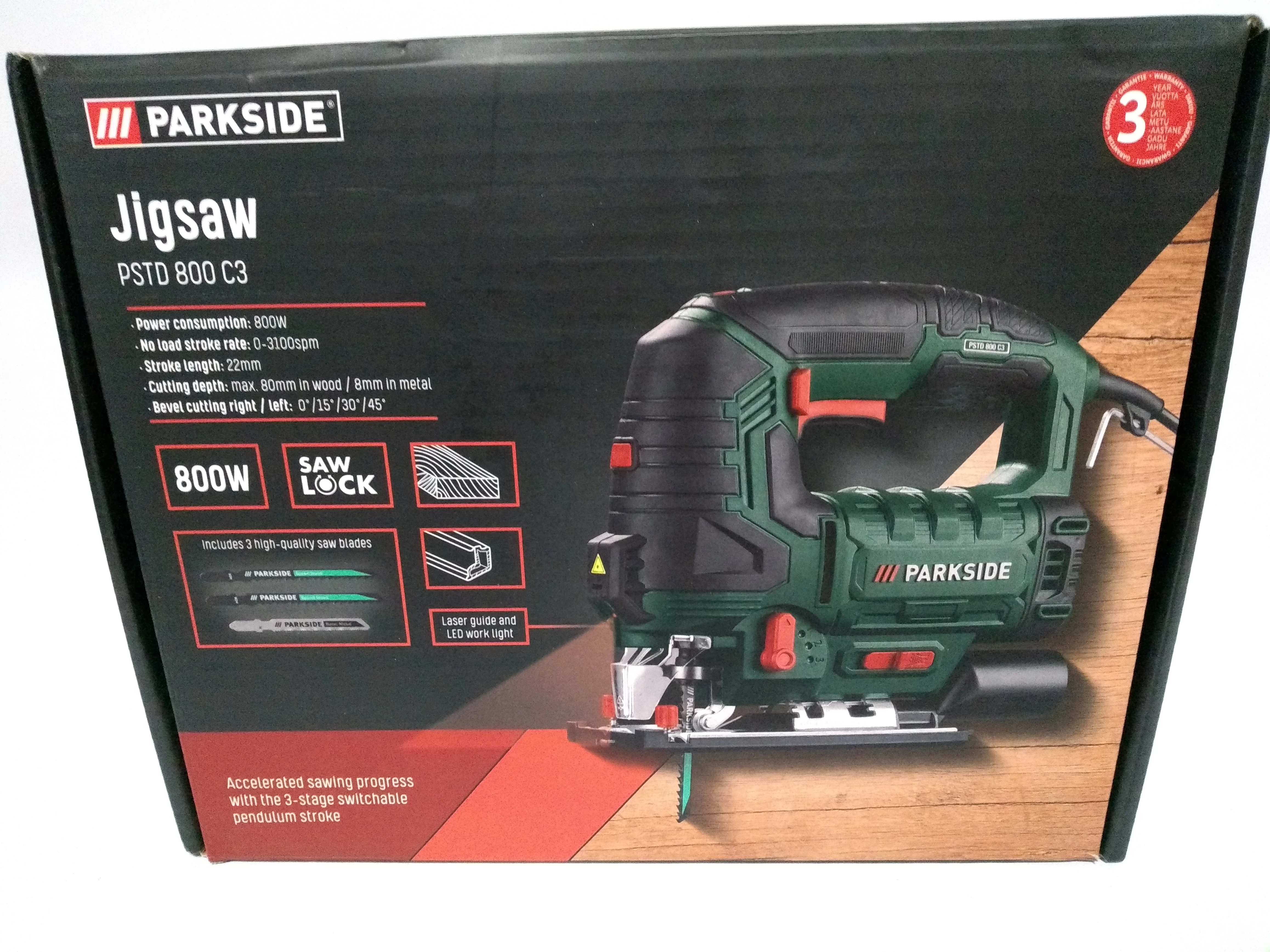 parkside-wyrzynarka-pstd-800-c3-800-w-kpl-stan-uzywany