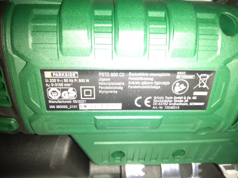 PARKSIDE WYRZYNARKA PSTD 800 C3 800 W KPL