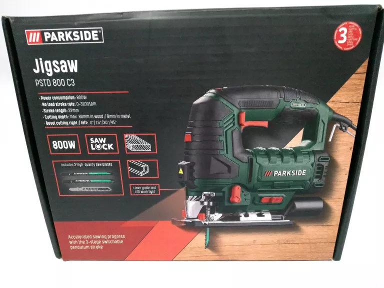 parkside-wyrzynarka-pstd-800-c3-800-w-kpl-stan-uzywany