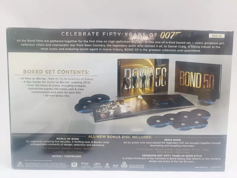 ZESTAW 007 JAMES BOND PEŁNA KOLEKCJA BLU-RAY PŁYTA