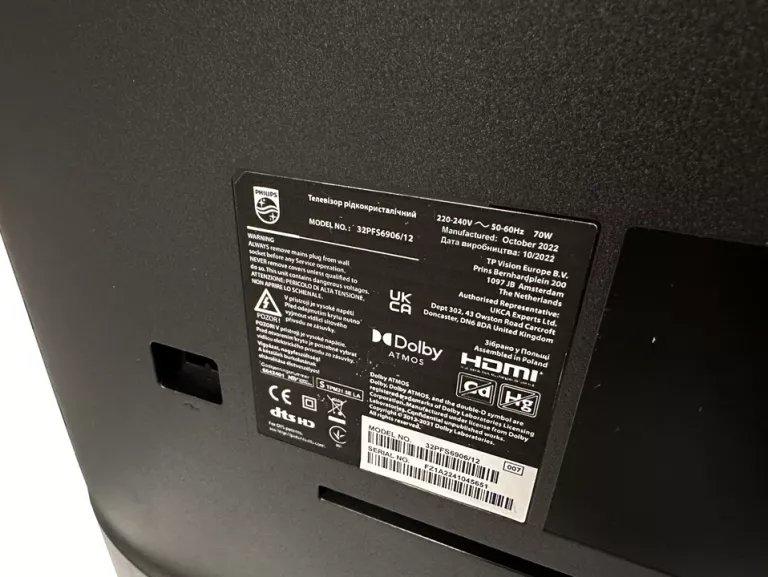 PHILIPS 32PFS6906 AMBILIGHT SMART TV DVB-T2 GW