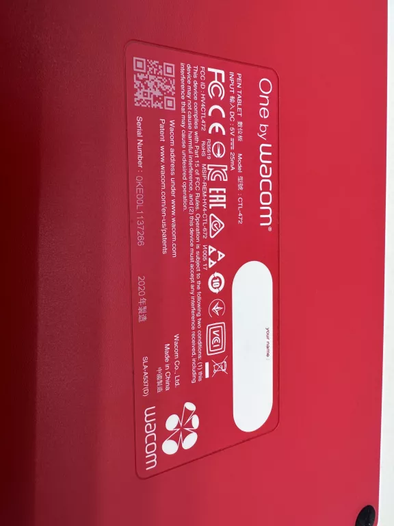 TABLET GRAFICZNY WACOM ONE S KOMPLET