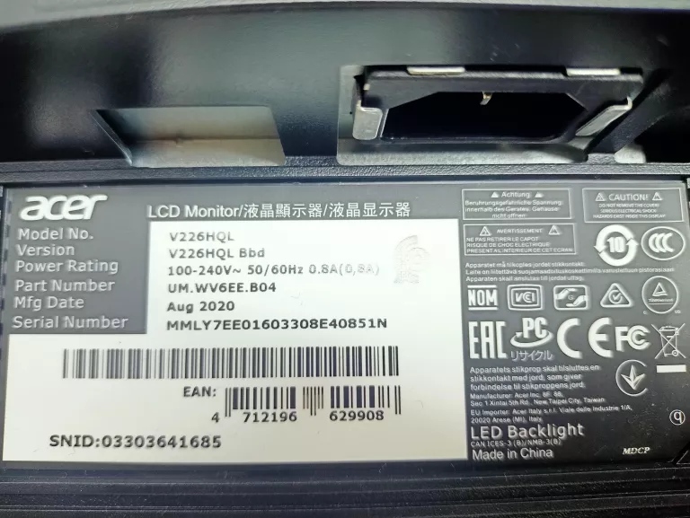 MONITOR ACER V226HQL
