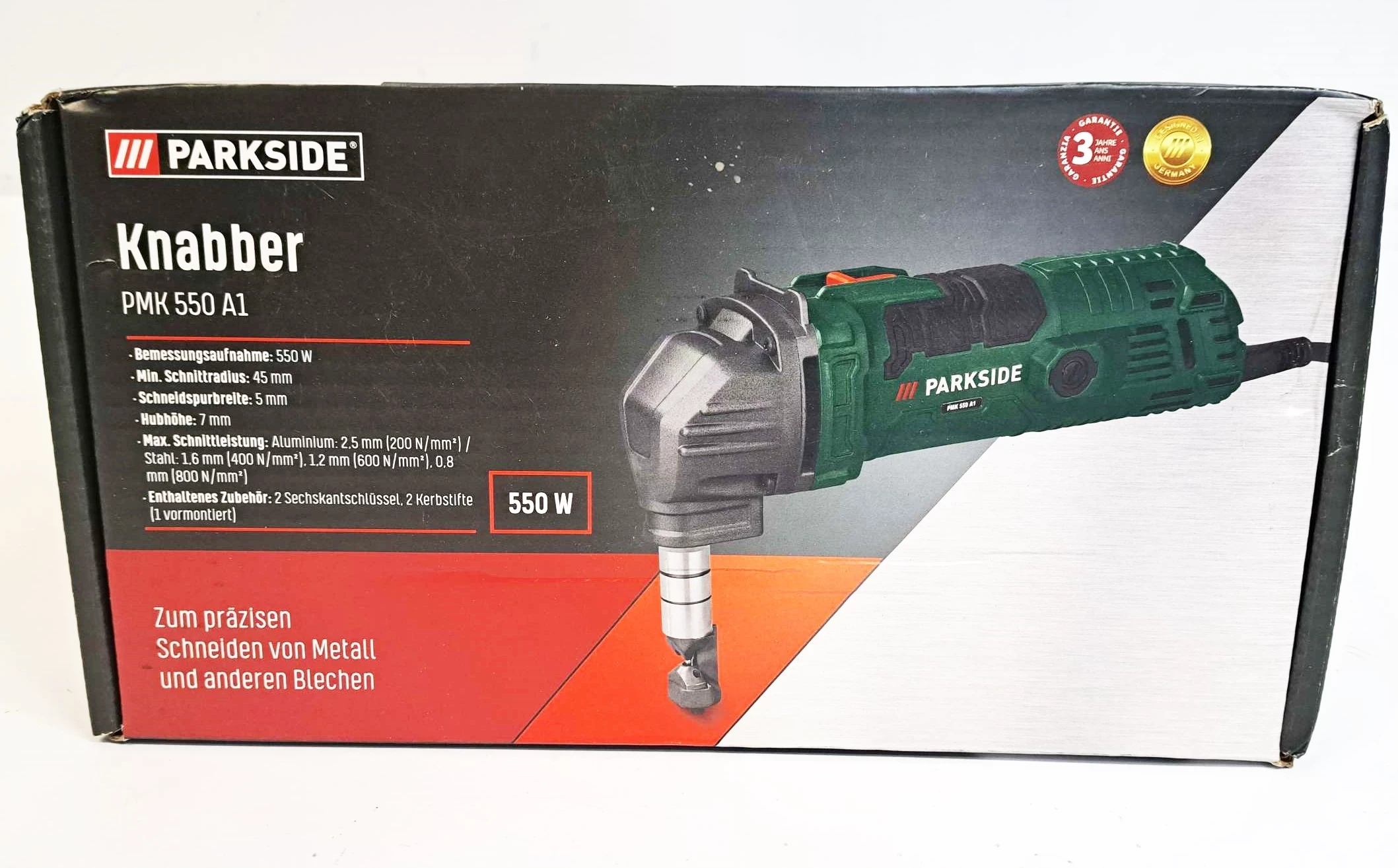 nozyce-do-blachy-parkside-pmk-550-a1-stan-uzywany