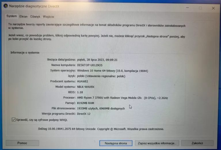 HUAWEI MATEBOOK D15 - RYZEN 7 - 8GBRAM - 512GBSSD