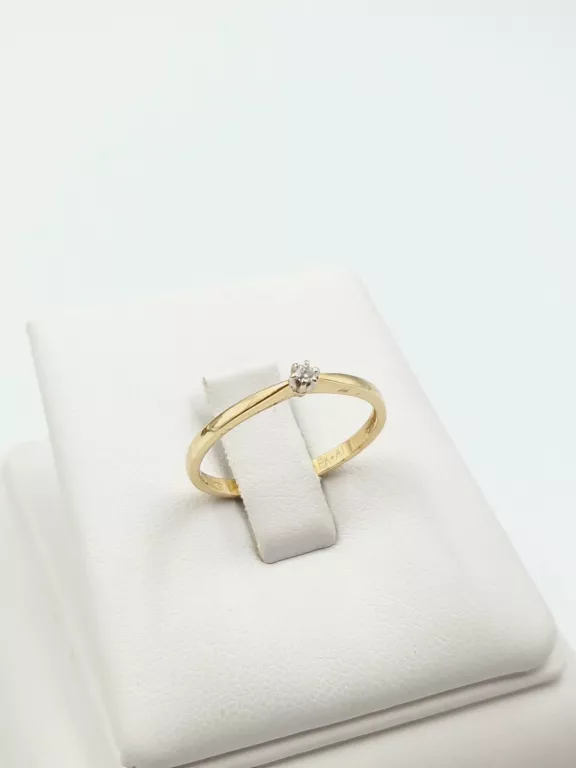ZŁOTY PIERŚCIONEK DIAMENT 585 1,49G R:18 BRIJU