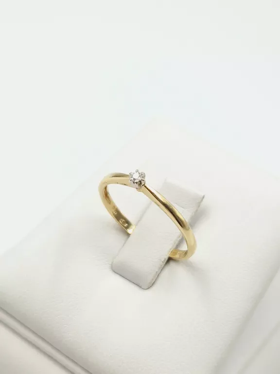 ZŁOTY PIERŚCIONEK DIAMENT 585 1,49G R:18 BRIJU