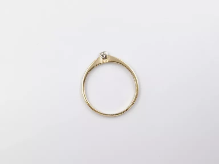 ZŁOTY PIERŚCIONEK DIAMENT 585 1,49G R:18 BRIJU