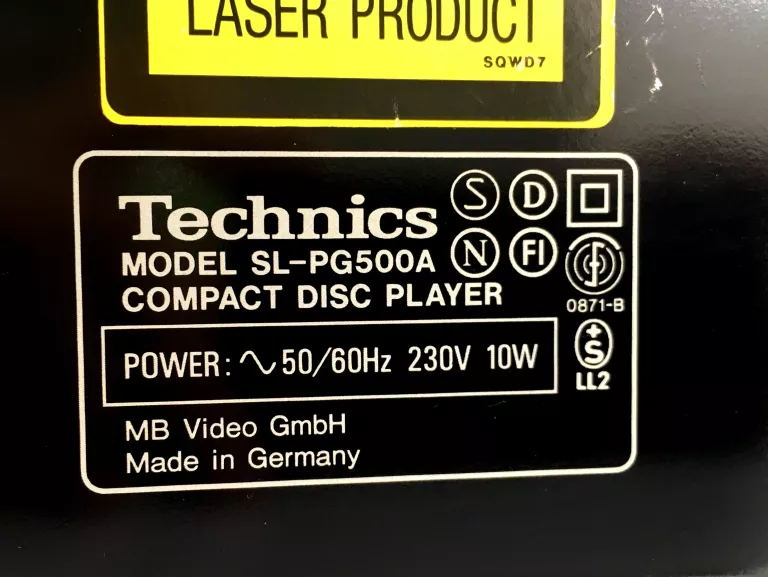 ODTWARZACZ CD TECHNICS SL-PG500A CZARNY + PILOT