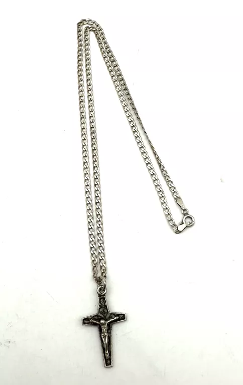 srebrny-lancuszek-z-krzyzem-925-699g-50cm-stan-uzywany