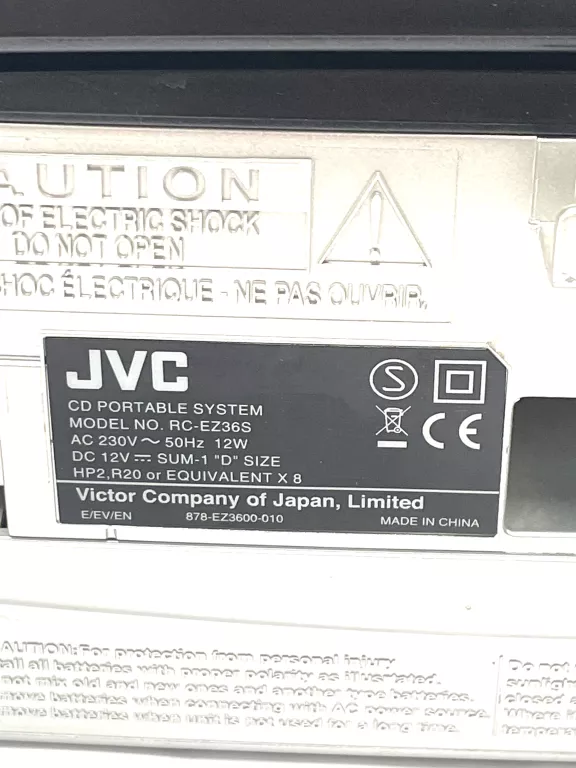 RADIOMAGNETOFON JVC RC-EZ36 .