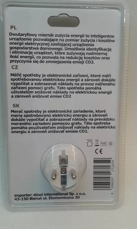 MIERNIK ZUŻYCIA ENERGII 27165 DUWI (WATOMIERZ)
