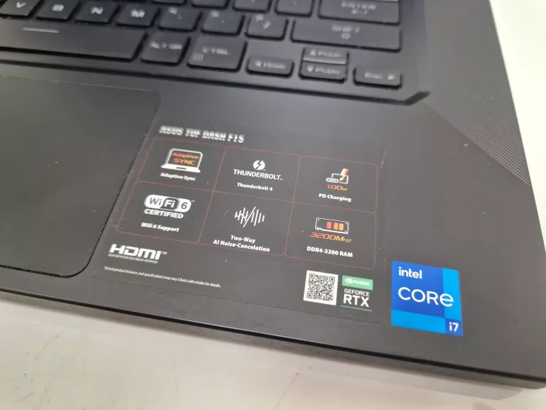 LAPTOP ASUS TUF GAMING F15 I7/RTX3060/512SSD/16RA