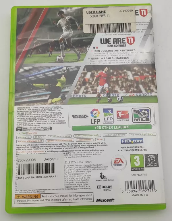 GRA NA XBOX 360 FIFA 11