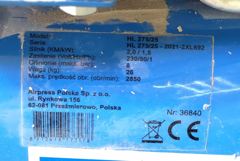 KOMPRESOR OLEJOWY SPECAIR HL-275/25
