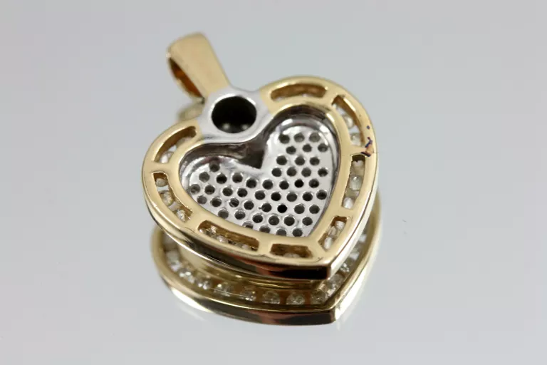 ZŁOTA ZAWIESZKA 585 NIEMIECKIEJ MARKI MONCARA DIAMENTY 0,52CT CERTYFIKAT