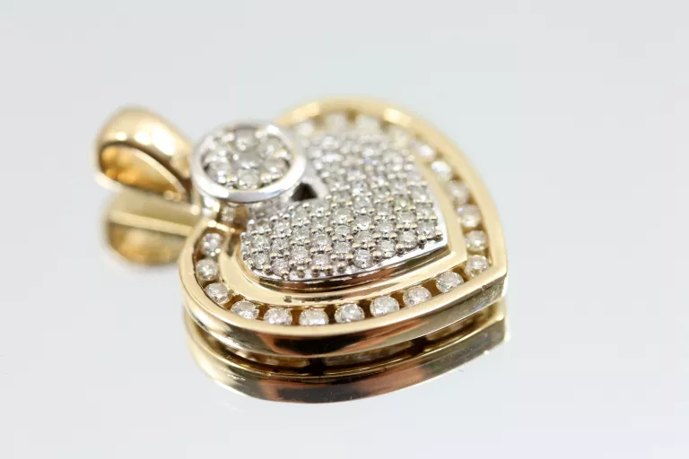 ZŁOTA ZAWIESZKA 585 NIEMIECKIEJ MARKI MONCARA DIAMENTY 0,52CT CERTYFIKAT