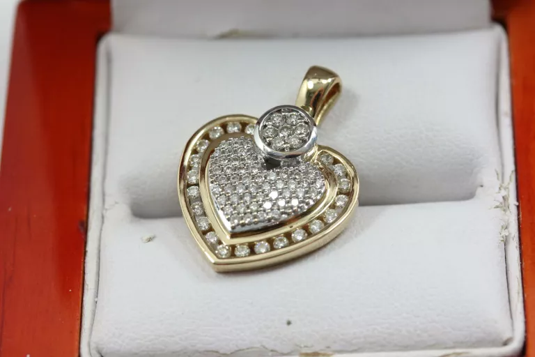 ZŁOTA ZAWIESZKA 585 NIEMIECKIEJ MARKI MONCARA DIAMENTY 0,52CT CERTYFIKAT